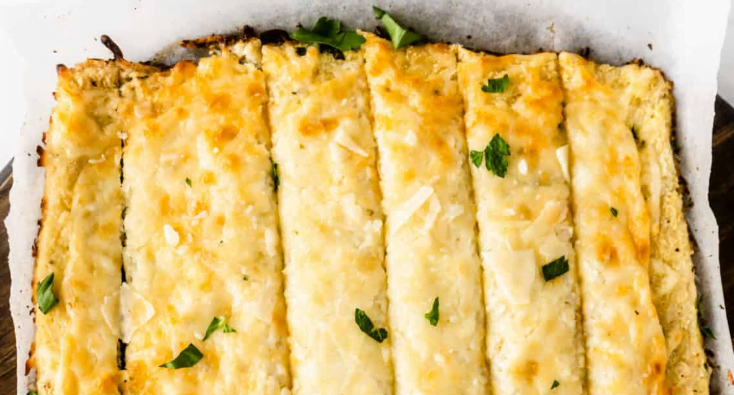 Cheesy Cauliflower Breadsticks