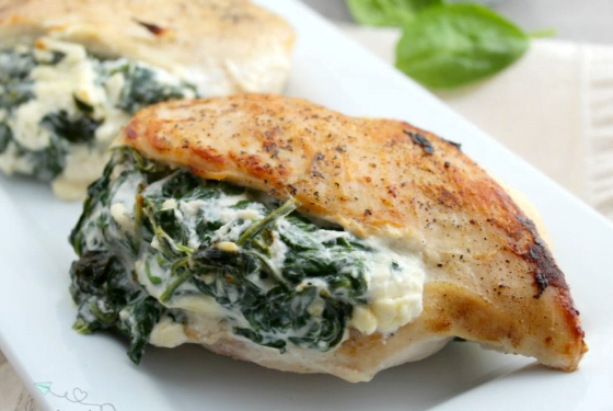 Spinach and Feta Stuffed Chicken Breast